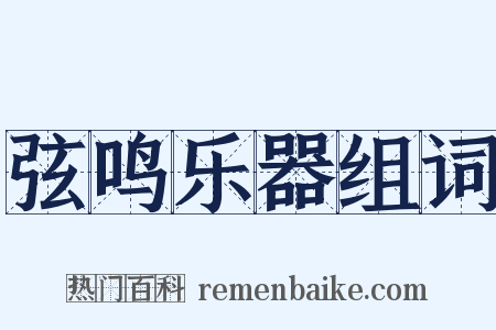 弦鸣乐器组词是什么意思的图片